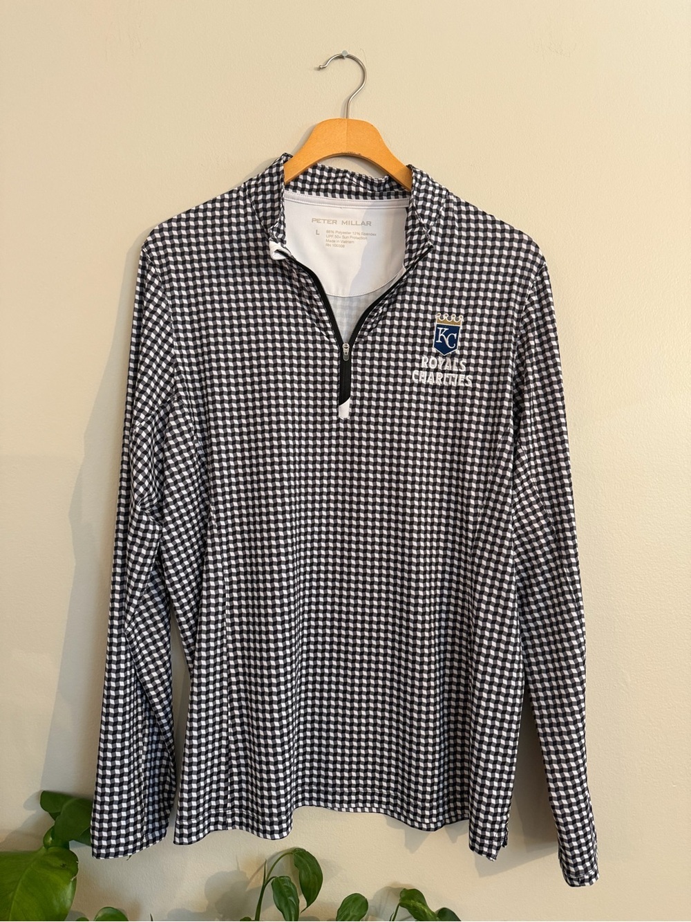 Peter Millar Perth Performance Quarter Zip KC Royal Size L